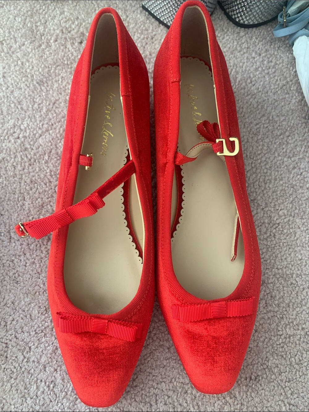 Never worn For Love & Lemons Lucia Velvet Mary Jane - Picture 3 of 9